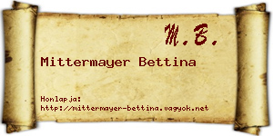 Mittermayer Bettina névjegykártya